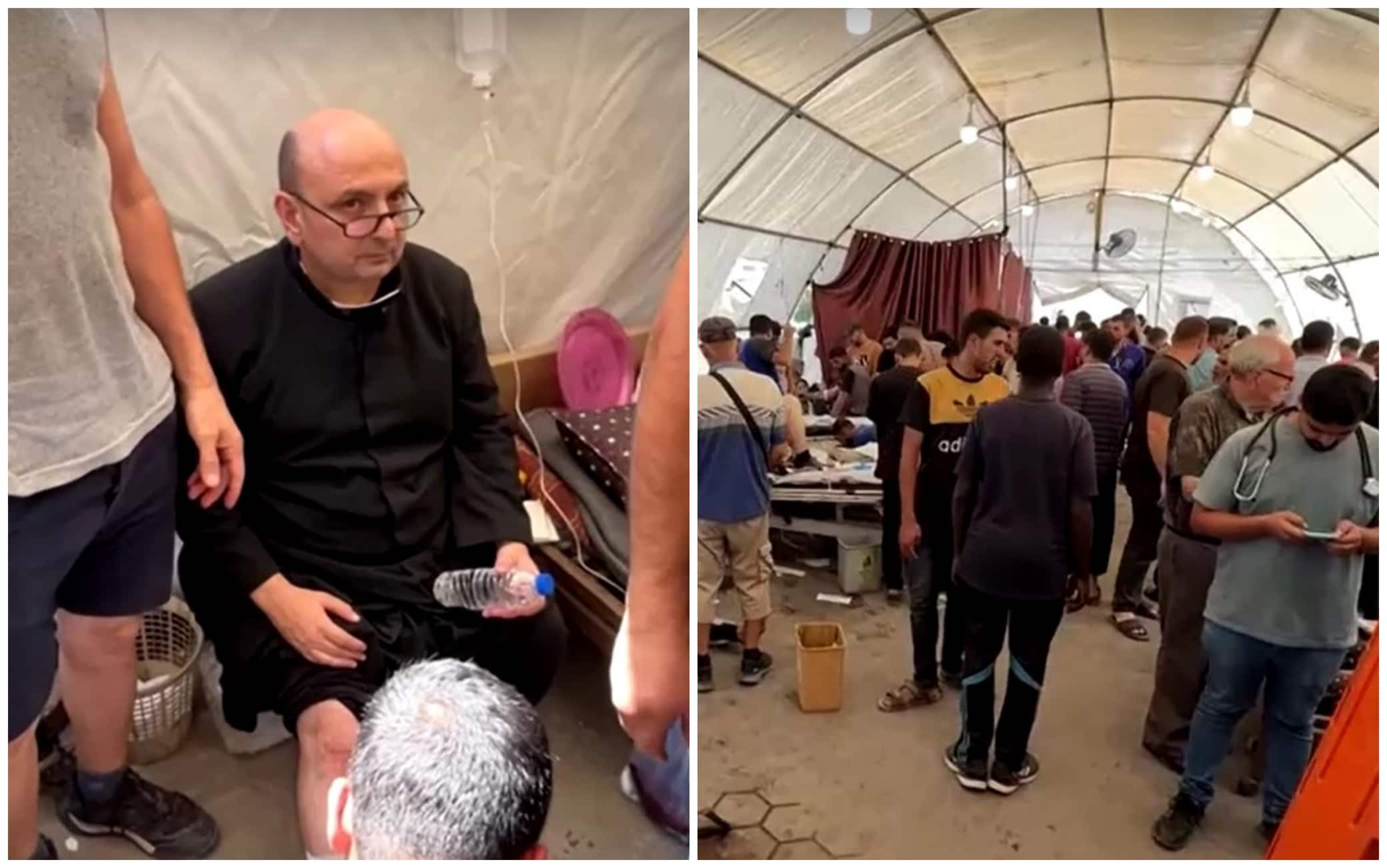 Gaza, i soccorsi dopo il raid sulla chiesa cattolica. Padre Romanelli ferito